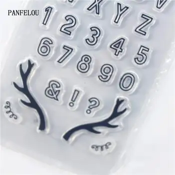 PANFELOU 18x8cm, sestavljeno Jasno, Pregledno Silikonski Žig/Pečat DIY scrapbooking/foto album Dekorativni jasno žig listov - 