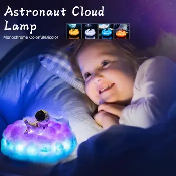 Dropship USB Polnilna LED Pisani Oblaki Astronavt Svetilko Z Mavrični Učinek Kot Otrok je Noč Svetlobe Ustvarjalne Rojstni dan Gif - 