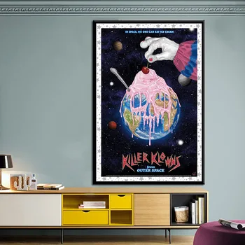 Nov Strip Morilec Klowns iz Vesolja Horror Film Poster Tiskanje Platno, Olje, Slikarstvo, Umetnost, Stenske Slike Dnevni Sobi Doma Dekor - 