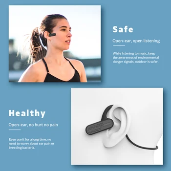 Bluetooth IPX7 Nepremočljiva 8G Airwings MP3 Predvajalnik, slušalke Slušalke Brezžične kostne prevodnosti slušalke za športno vožnjo - 