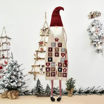 Božični Koledar Santa Snjegović 3D Lutka Decals Adventni Koledar Božič Odštevanje Koledar Božični Okraski Za Doma #3 - 