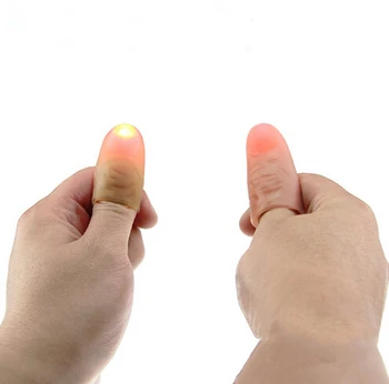 1 Par Smešno Novost LED Svetlobe Utripajoča Prsti Otroci Neverjetno, Fantastično Sijaj Igrače Otrok Svetlobna Darila Dekor Magic Trick Rekviziti - 