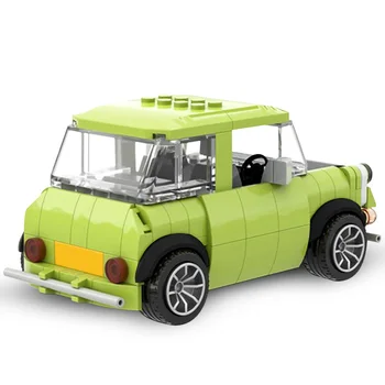 Mr. Bean je Zelena Mini Avto gradniki Slavni Zbor Vozila Opeke Model Otroci DIY Izobraževalne Igrače za Otroke Xmas Darila - 