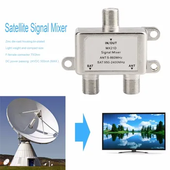 2 v 1 2 Način Satelitski Delilnik TV Signala Kabelske TV Signal Mešalnik SAT/ANT Diplexer Lahka in Kompaktna - 