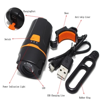 USB Polnilne Kolo Svetlobe Set, Smerniki Svetla LED Kolesarske Luči Spredaj ,Nepremočljiva Kolesarska Svetilka Varnostni Dodatki - 