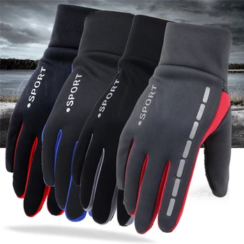 Zimske rokavice za moške Nepremočljiva prostem šport toplo palčniki zaslon na dotik rokavice Anti-Slip Elastična, Mehka Rokavice gants homme A40 - 