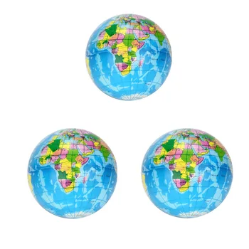 Novost Smešno 3Pcs Oprostitev Stres Zemljevidu Sveta Penasto Žogo Atlas Sveta Palm Žogo Planet Zemlja Žogo Fidget Igrače Tlaka Vent Igrače - 