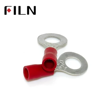 RV1.25-6 Rdeči Ring izolirana priključni Kabel Žico Priključek obleko 0.5-1.5 mm Električne Crimp Terminal 100 KOZARCEV/Paket - 