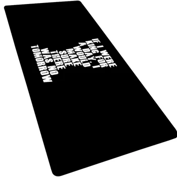 Črna Mouse Pad Preprosta Beseda Desk Mat Igre Pribor Non-slip Naravne Gume, Laptop PC Miši Tipke za Mizo Mat Hitrost igre na Srečo - 