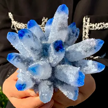 Redka naravna modra kristal gruče mineralnih vzorcu poročno dekoracijo akvarij 400-450 g - 