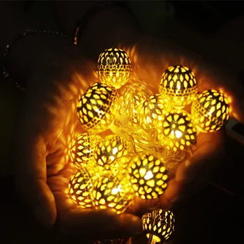 Novost Zlato Žogo Praznik Luči, 5m 20 LED Niz Luči Za svate Pravljice Dekoracijo Luči - 