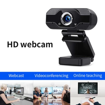 Video Konference, v Živo Pretakanje Spletna Kamera z Mikrofonom 1080P HD USB Webcam Široki Video Delo Doma Dodatki - 