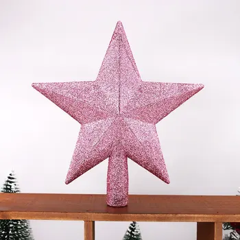 Božično Drevo Top Star 3D Pet-point Star 15 cm Božič Dom Tabela Pokrivalo Božični Okraski, Vesel Božič - 