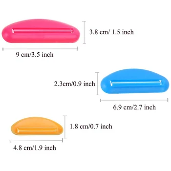 3Pcs/Set ABS zobna pasta Cev Squeezer Razpršilnik zobna pasta Gorčica Cevne objemke Zmanjšuje količina Odpadkov Kopalnica Dobave 3 Velikostih S, M, L 30E - 