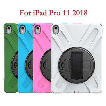 360 Rotacijski Coque za iPad Pro 11 2018 Primeru Roko A1979 A1980 A2013 Shockproof Silicij Funda za iPad Pro 11 360 Pokrov - 