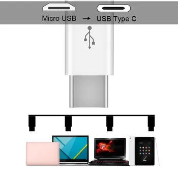 3PCS/VELIKO Tipa C Ženski Priključek Mikro USB 2.0 USB Moški 3.1 Pretvornik Podatki Adapter za Visoke Hitrosti Android Mobilni Telefon - 