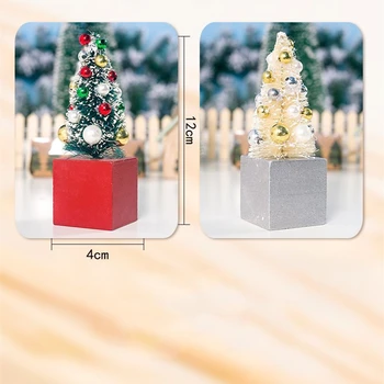 2 Kos Božično Drevo Mini Pisane Kroglice PVC Ustvarjalno Dekoracijo Mize Namizni za Gospodinjstvo izložb Okraski Otroci Darila - 