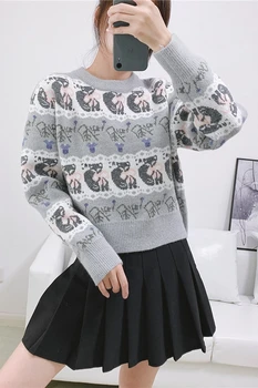 Nova moda za jesen in zimo Mori serije Puloverju Pulover za ženske svoboden in se zgosti, tuji modni stil - 