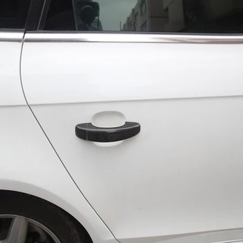 4 kos ogljikovih vlaken Zunanje kljuke doorknob dekoracija dekorativni dodatki 3D nalepke za Audi A4 A4L - 
