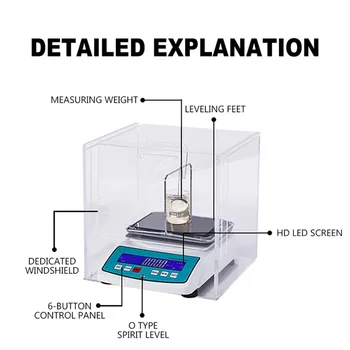 Plastični densitometer Delcev hydrometer Visoko natančnost trdna gostoto tester Samodejno elektronsko gostoto merilni instrument - 