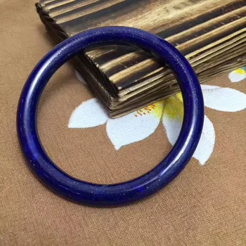 8x8mm Certifikat Naravne Lapis Lazuli Kraljevsko Modra Gemstone Lady Blagoslovi Bangle Velikost Tanka Bangle Notranji Diameter 58mm AAAAA - 
