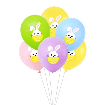 12 Vesele Velikonočne praznike Latex Balon Srčkan zajček Zajec Zajček Baloni Za Otroke Rojstni dan Velikonočni Stranka Dekor Globos Baby Tuš - 