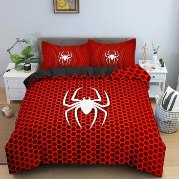 Happy Halloween Darilo Spider Web Tiskane 3d Posteljnina Nabor Risanka Doma Dekor Rjuhe Kritje Z Prevleke Bedclothes - 