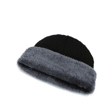 Bauhinia blagovne znamke pozimi toplo volnene debele pletene klobuk varovanje pred tveganjem moške bombaž klobuk zimske moške in ženske, mladi Baotou klobuk - 