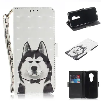 Za Fundas Motorola Moto Plus E5 primeru zajema luksuzni 3D vzorec denarnica usnjena torbica Za Coque Moto Plus E5 E5 Primeru Capas - 