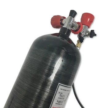 AC309301 Acecare 9L Black Stisnjen Zrak Tank Ogljikovih Vlaken Valj Za PGD Paintball Ciljni Streljanje Z Ventilom&polnilnica - 
