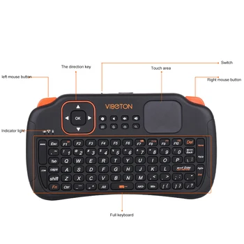 Mini 2.4 G Wireless Mouse Multimedias igre PC, Smart TV Zraka Miško, Tipkovnico Daljinskega upravljalnika - 