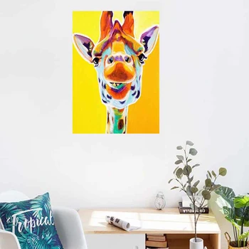 5D DIY Diamond Slikarstvo Žirafa Sliko Mozaika Živali Kvadratnih Nosorogovo 3D Diamond Vezenje Navzkrižno Šiv Doma Dekor Darilo - 