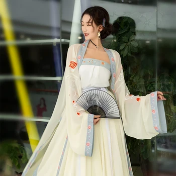 Azijsko Tradicionalno Ženske Hanfu Pravljice Obleko Kitajski Folk Dance Starih Retro Tang Dinastije Ples Kostum Cosplay Fazi Obrabe - 