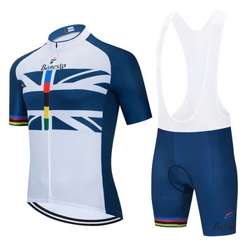 2020 EKIPA Banesto Kolesarska oblačila 9D Gel blazinico Hlače Kolo Jersey set Ropa Ciclismo Mens pro Maillot Culotte oblačila - 