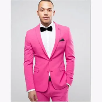 Mens bleščica suknjič Obleke Ženina Tuxedos kostum homme 2019 Groomsmen svate Večerja Najboljši Človek Barve (Suknjič+Hlače+Kravato) - 
