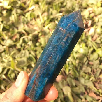 Naravna Modra apatite Obelisk, Kristalno Palico Točke Zdravilni Kamni Primerka Izvirnika Kristali In Minerali Darila - 
