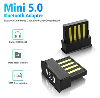 BT 5.0 USB Brezžični Računalnik Adapter Avdio Sprejemnik Oddajnik za Slušalke BLE Mini Pošiljatelja - 