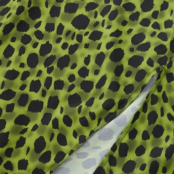 Žensko Krilo Visoko Pasu Shift Razdeliti Midi Žensk Leopard Zelena Leopard Print Print Pika Casual Chic Poletno Krilo Seksi Visoko H4 - 
