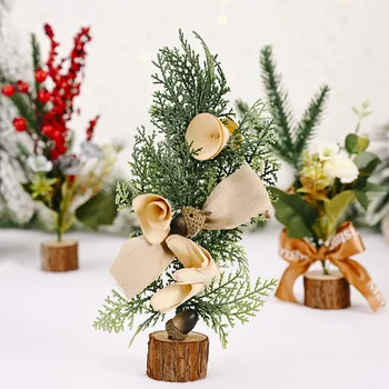 Mini Božično Drevo Bor Cvet Art DIY Božični Okraski Za Dom Božič Okras Božič 2020 Novo Leto Odlikovanja - 