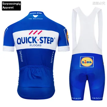 Nove Modre Ekipe Quick Step Kolesarski Dres 2019 Pro Moški Kolesarski Dres Komplet MTB Kolo Ciclismo Poletje Šport, Bike Wear Nastavite 12D - 