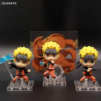 3pcs/set Naruto, Naruto Uzumaki Q Ver Japonske Anime Akcijska Figura, PVC Model Otroci Zbirka Darilo Dekoracija Lutka 10 cm Brezplačna Dostava - 