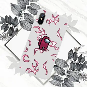 Luštna igra risanka med nami Telefon Primeru Bela Candy Barve za iPhone 11 12 mini pro XS MAX 8 7 6 6S Plus X SE 2020 XR - 