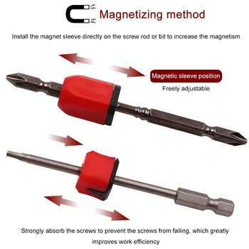 Izvijač Bit Magnetni Obroč Proti koroziji Močno Magnetizer Drill Bit Vodja Električni Hex Kolenom Magnet Močan Obroč - 