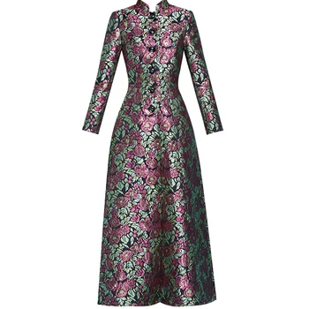 Jeseni jeseni leta 2020 ženske obleke Cvet Jacquardske Suknjič Vezenje Luksuzni Lady Retro Suknji Zgostitev Windbreaker Suknjič - 