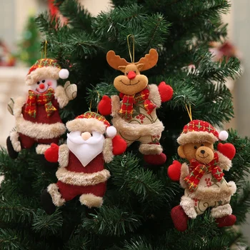 Kakovost 8Pcs Vesel Božič Okraski Božič Darilo Santa Claus Snežaka Drevo Igrača, Lutka, ki Visi Okraske za Dom - 