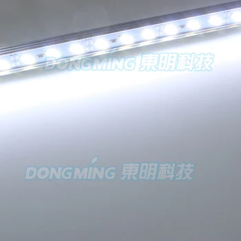 LED luces trakovi 2835 smd DC 12V dvakrat zapored LED bar svetlobe 1M 144leds kuhinjski omari z Alu U/V profil hladno/toplo bela - 