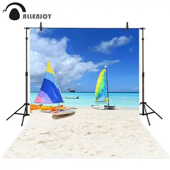 Allenjoy fotografija ozadje jadrnico, poletje, morje, plaže, modro nebo, v ozadju photocall strokovni odbor photobooth - 