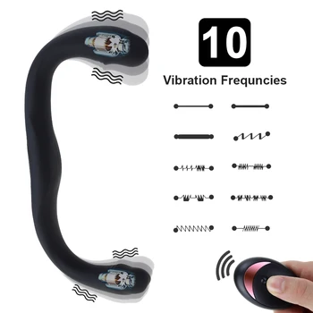 Brezžični Vibrator Vibratorji za Pare z Daljinskim upravljalnikom Silikonski G Spot Stimulator Dvojno Glavo Sex Igrača Za Žensko Masturbator - 
