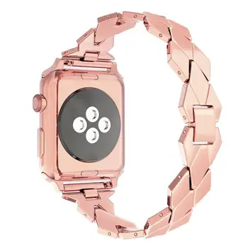 Iz nerjavečega Jekla, trak Za Apple Watch band 44 42mm iwatch serije 6 se 5 4 3 Rhombic Kovinska Zapestnica correa iwatch 40 mm 38 mm - 