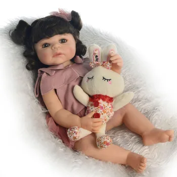 Novorojenček Lutke Veren Prerojeni baby dekle lutka za Celotno Telo, Silikonski Vinil Bebes prerojeni menina Božično Darilo Za Otroke, Igrače, 57 cm - 